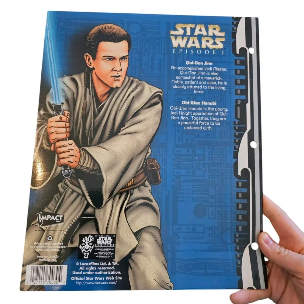 Lot Of Star Wars 90s Y2K 2 Pocket Folders NEW Naboo Episode‎ 1 Jedi Set Of 4